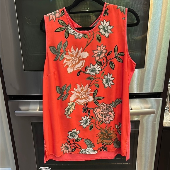 Floral Sleeveless Top -‎ Red - Picture 1 of 3